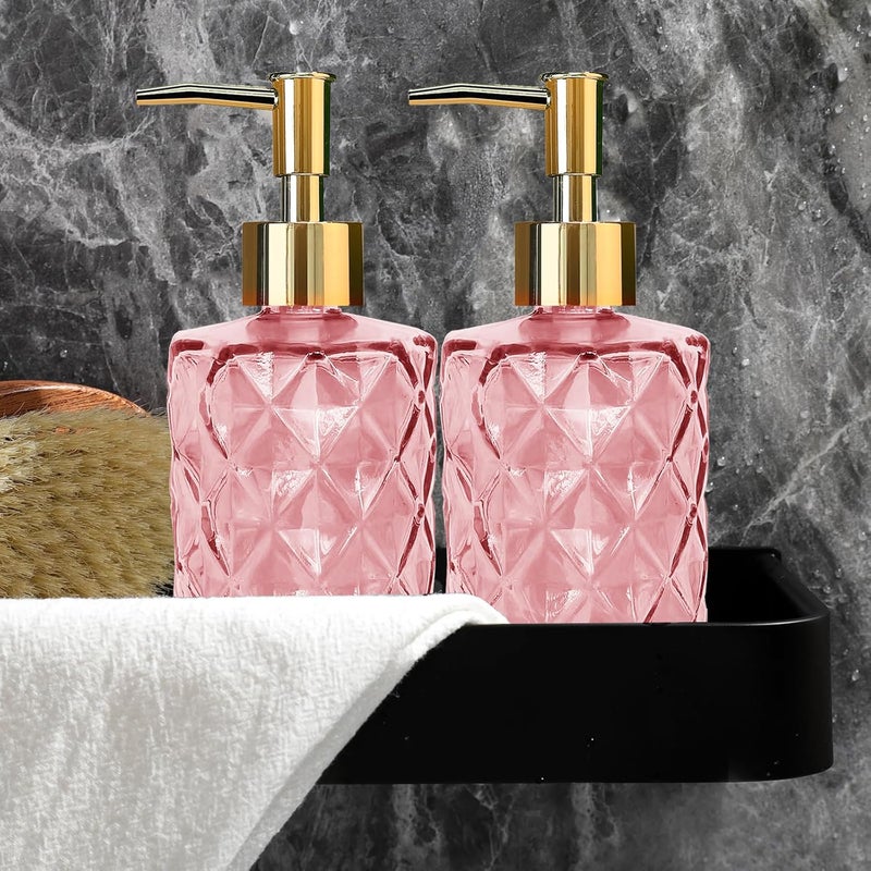 Ulable Glass Soap Dispenser with Pump, Soap Dispenser, Lotion Dispenser for Dishwashing Liquid, Lotion Shower Gel (Pink) - Image 5